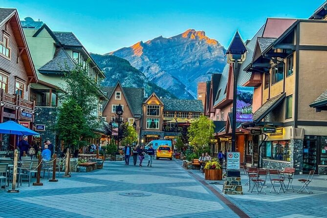 Banff: Gondola, Hot Spring and Three Lakes Tour - Bow Falls, Surprise Corner, and the Banff Town Sign: the photo sweep that actually works