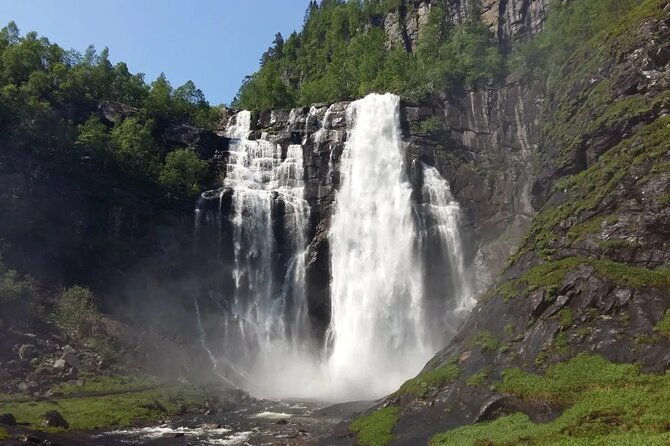 Guided tour - Hardangerfjord, Voss Gondola & 3 Great Waterfalls - Hardanger Bridge: the long suspension span that saves drive time