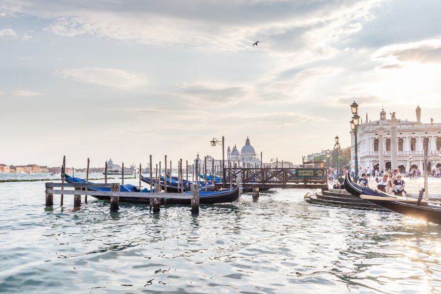 Venice: Traditional Shared Gondola Ride - The San Marco canal segment: palaces close up and bridges at eye level